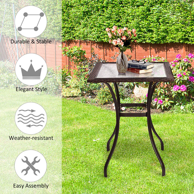 Red Barrel Studio® Gelsomino Metal Outdoor Bar Table Wayfair Canada